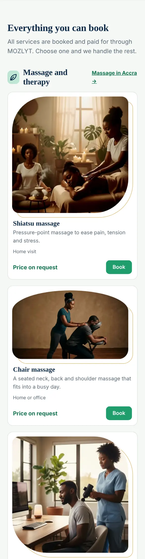 Services and booking