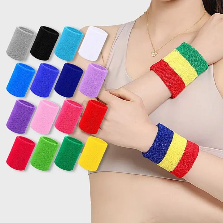 Sweatband Wrist Bands (Assorted Colours)